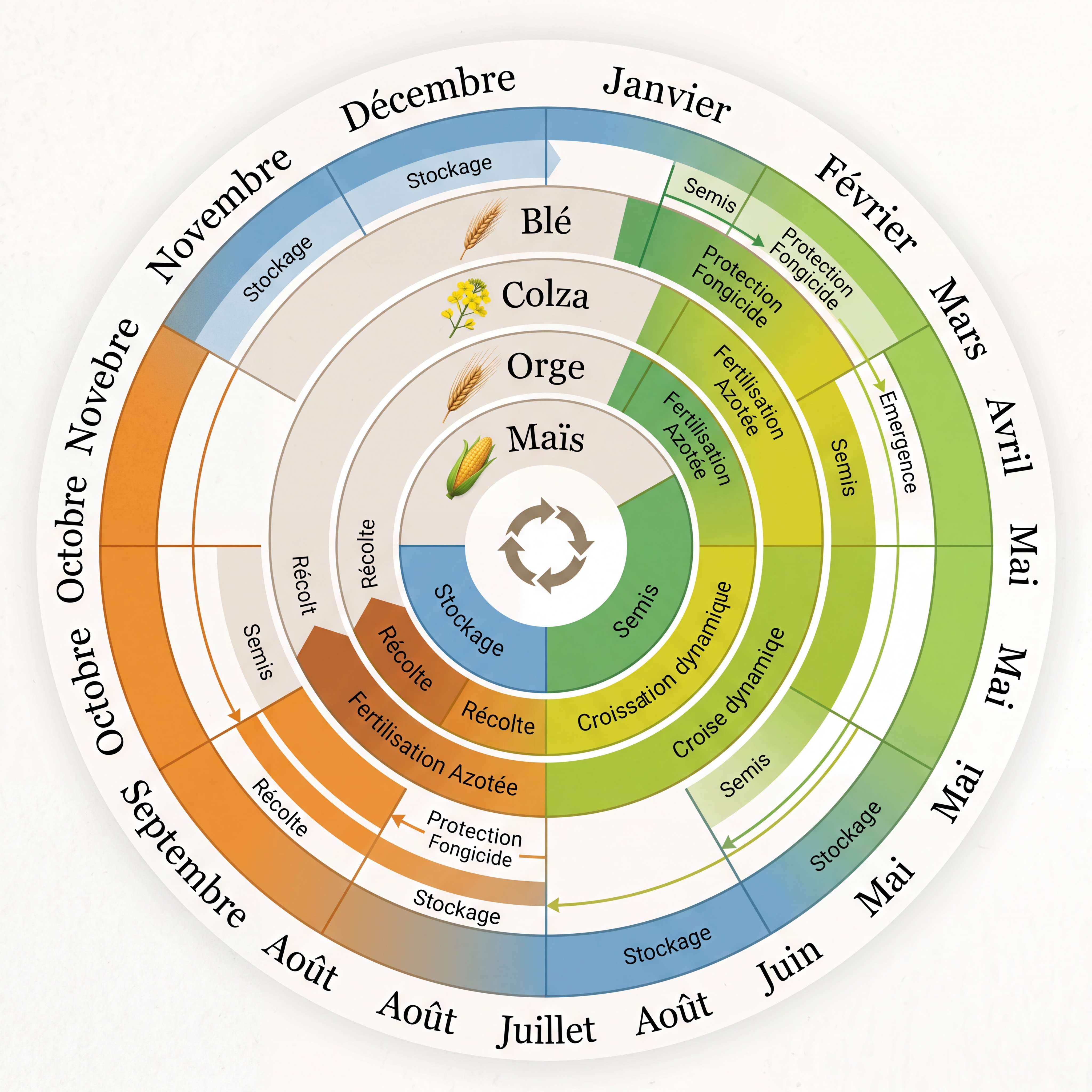 Calendrier visuel des cultures