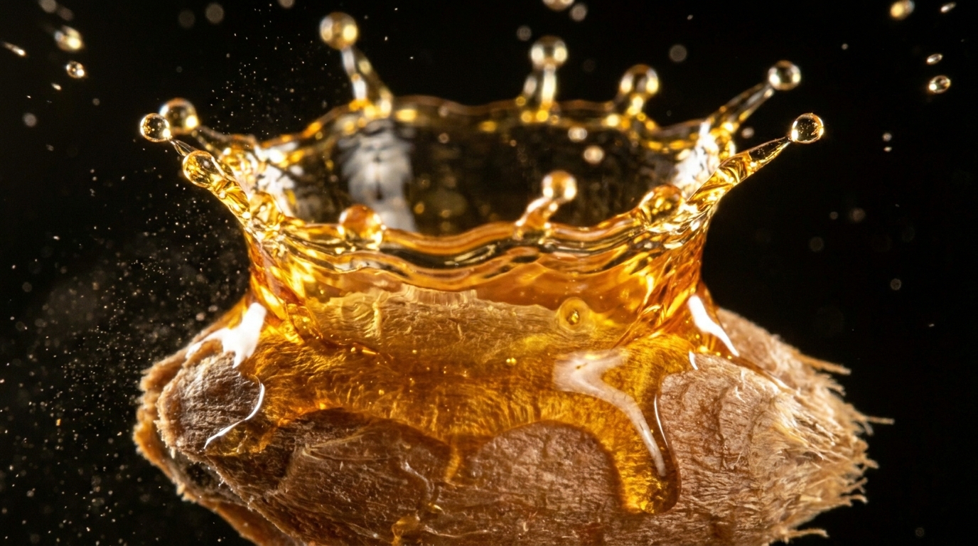 Graine protégée par un splash du liquide doré GreenShield
